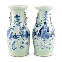 A Pair of Chinese Export Porcelain Vases
