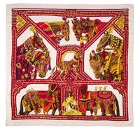 An Hermes 140cm Silk Cashmere Scarf, 140"x140".