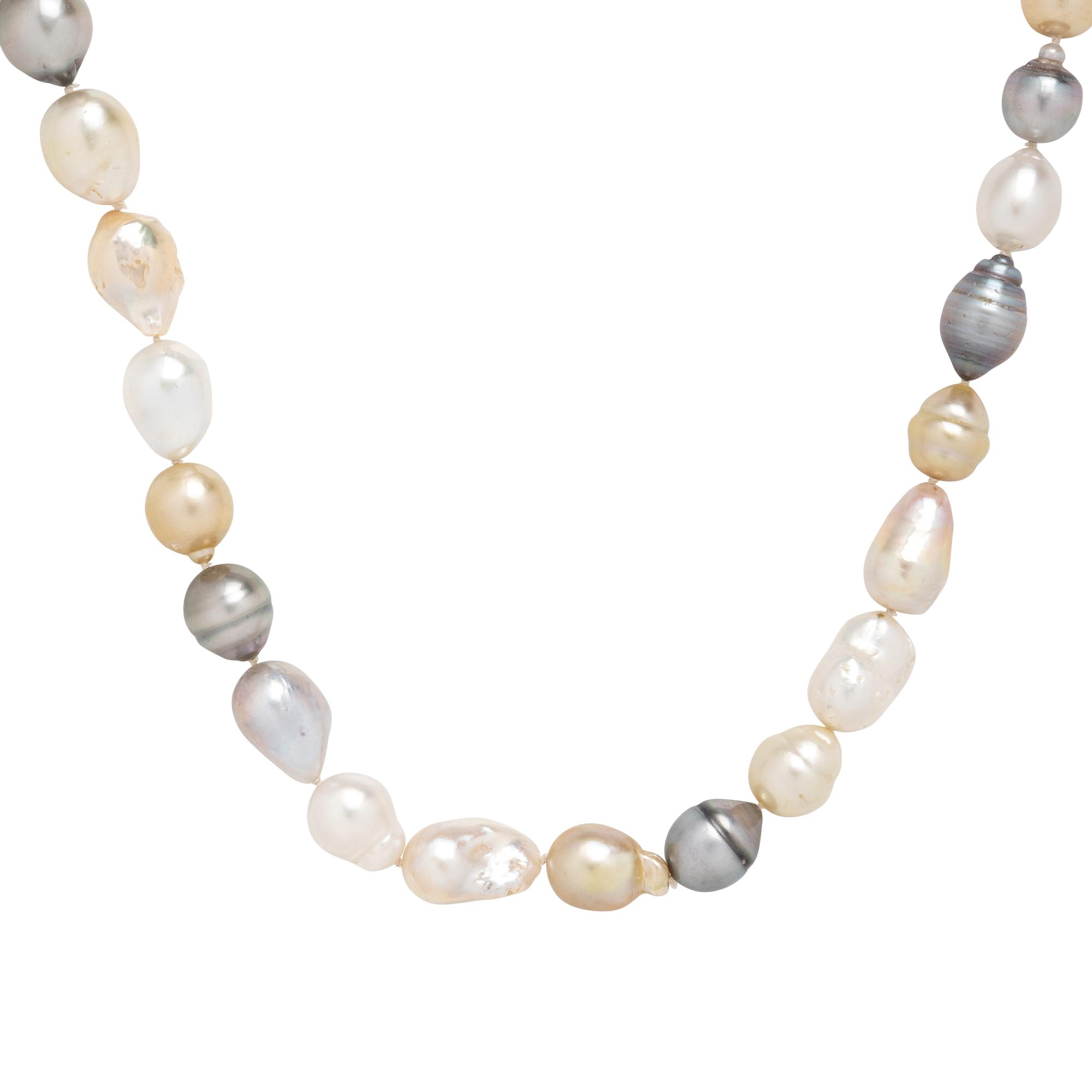 Baroque Multicolor Cultured Pearl Necklace