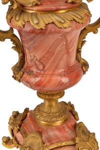 A Pair of French Gilt Bronze Mounted Marble Vases