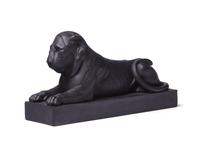 A Wedgwood Black Basalt Figure of a Lion Couchant