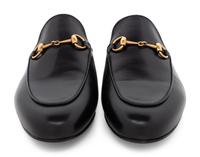 Gucci Black Leather Mules, Unworn