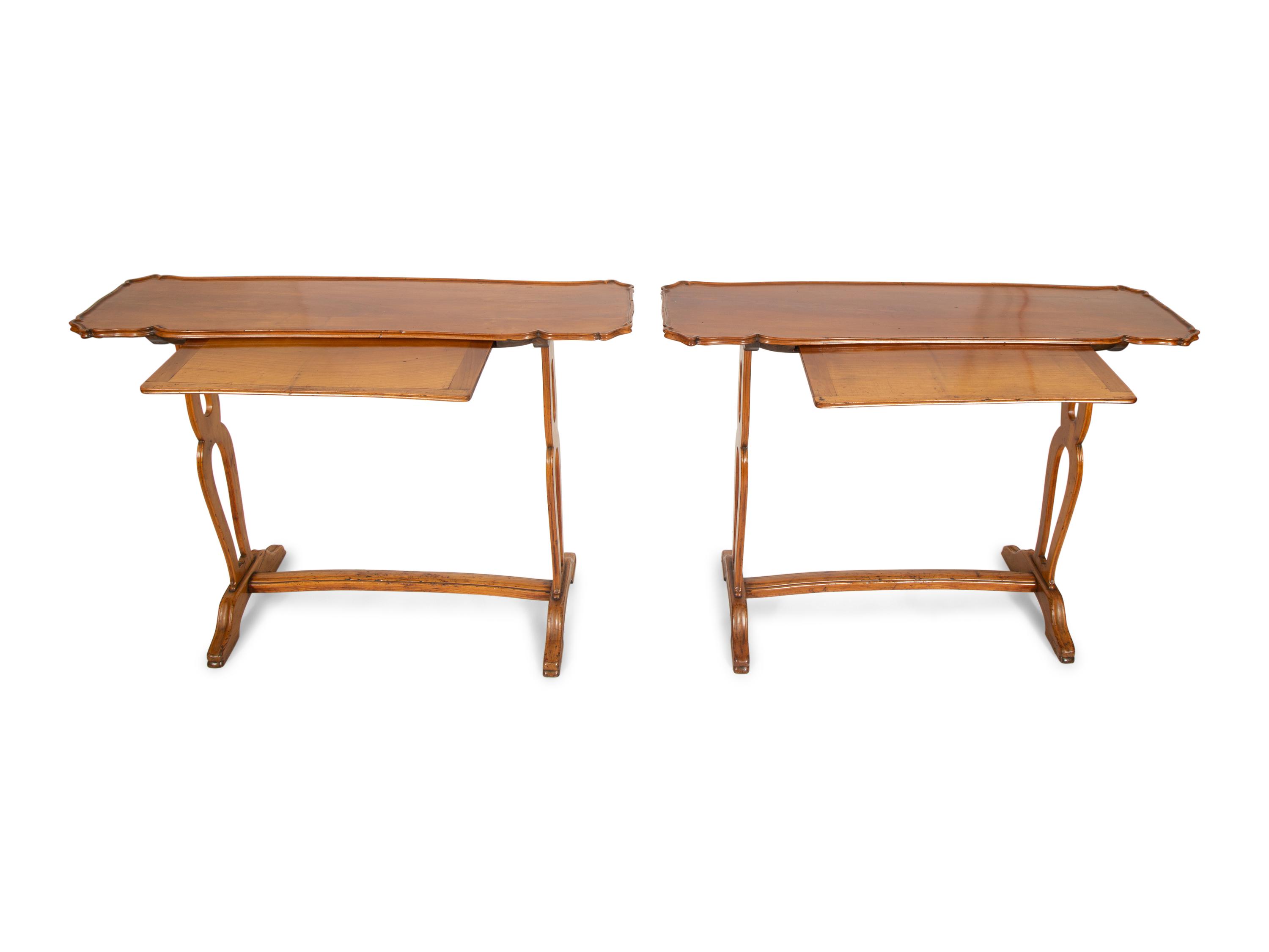 A Pair of French Fruitwood Side Tables