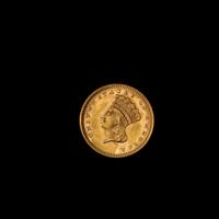 A United States 1862 Liberty Head: Type 3 $1 Gold Coin