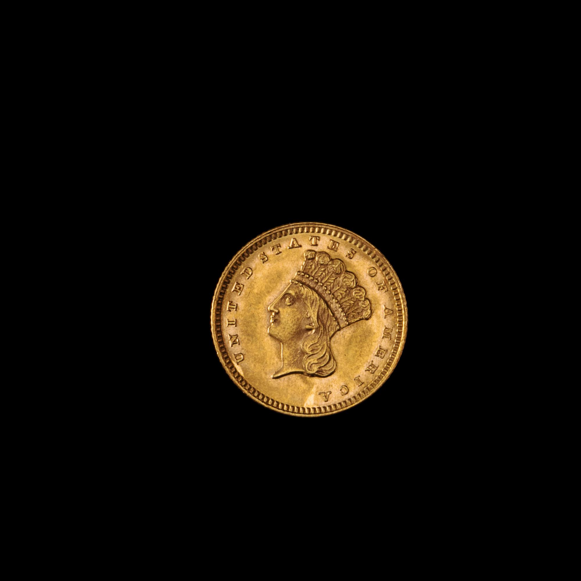 A United States 1862 Liberty Head: Type 3 $1 Gold Coin