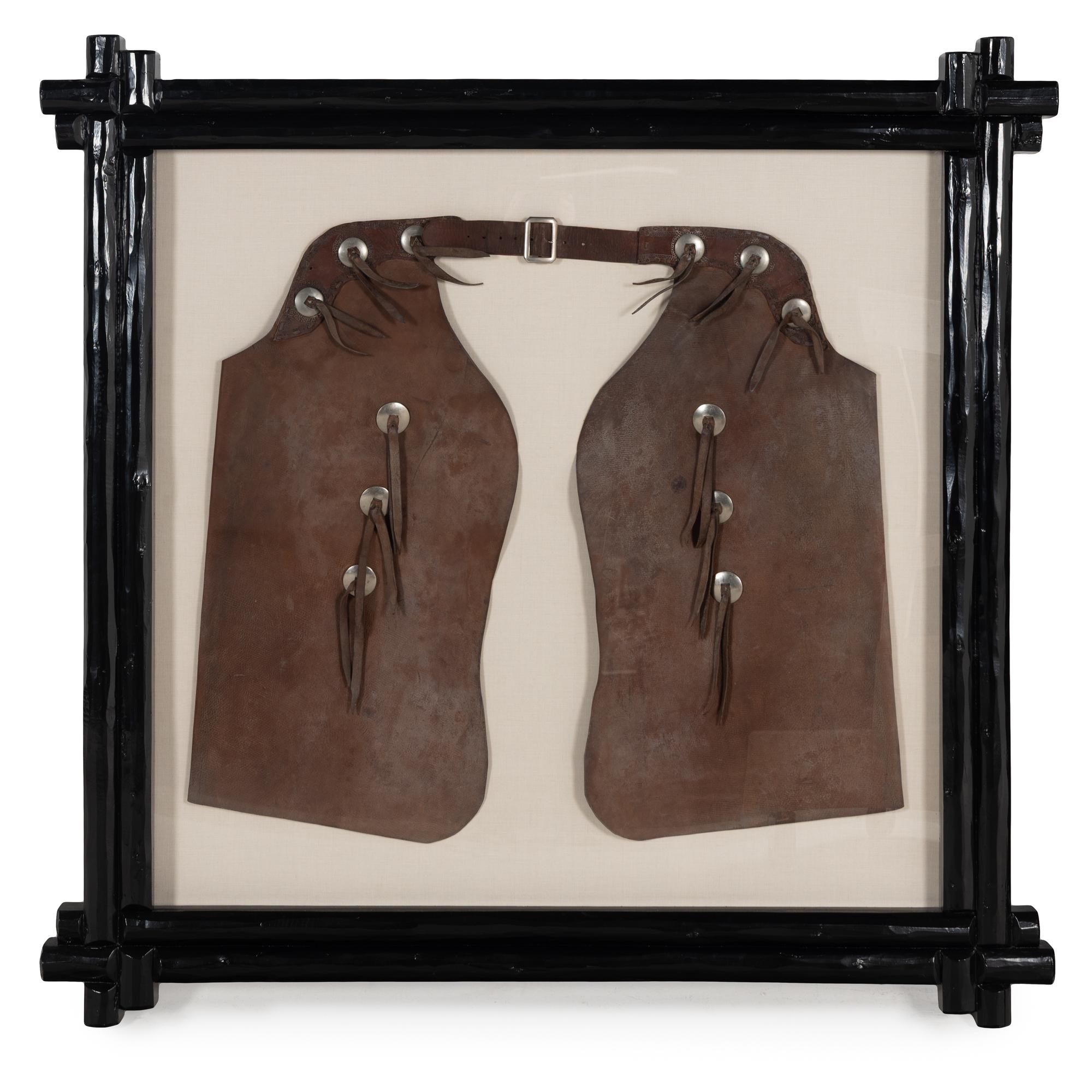 Two Pairs of Joseph Heinrich Framed Cowboy Chaps