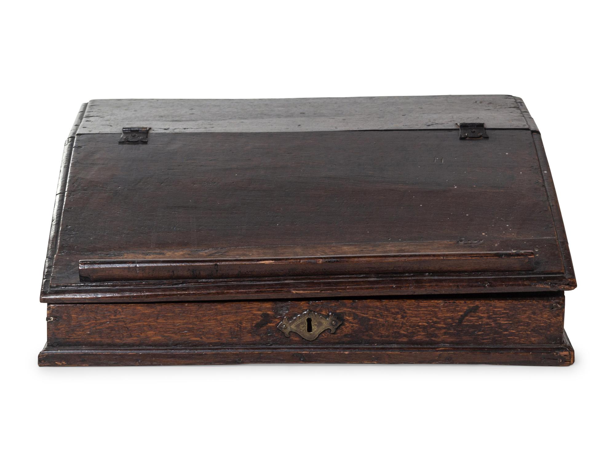 An English Oak Lap Desk