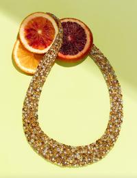 OSCAR HEYMAN, DIAMOND AND COLORED DIAMOND BIB NECKLACE