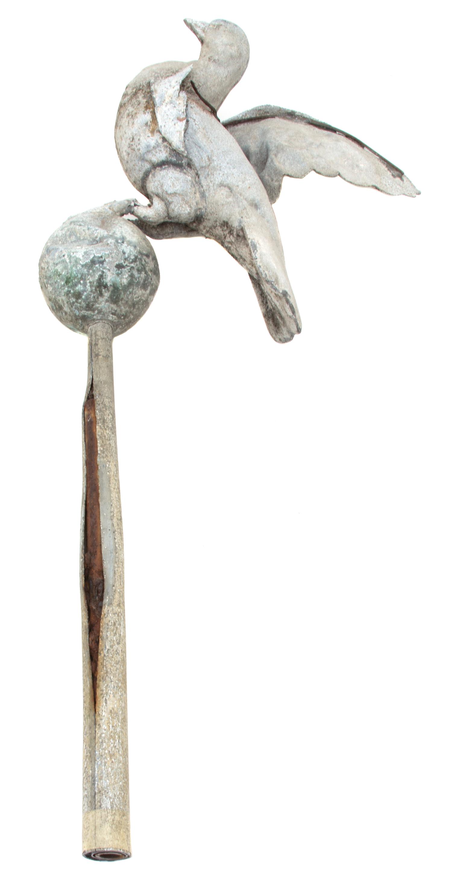 Two French Zinc Roof Finials Height of tallest 39 inches. — 19TH CENTURY