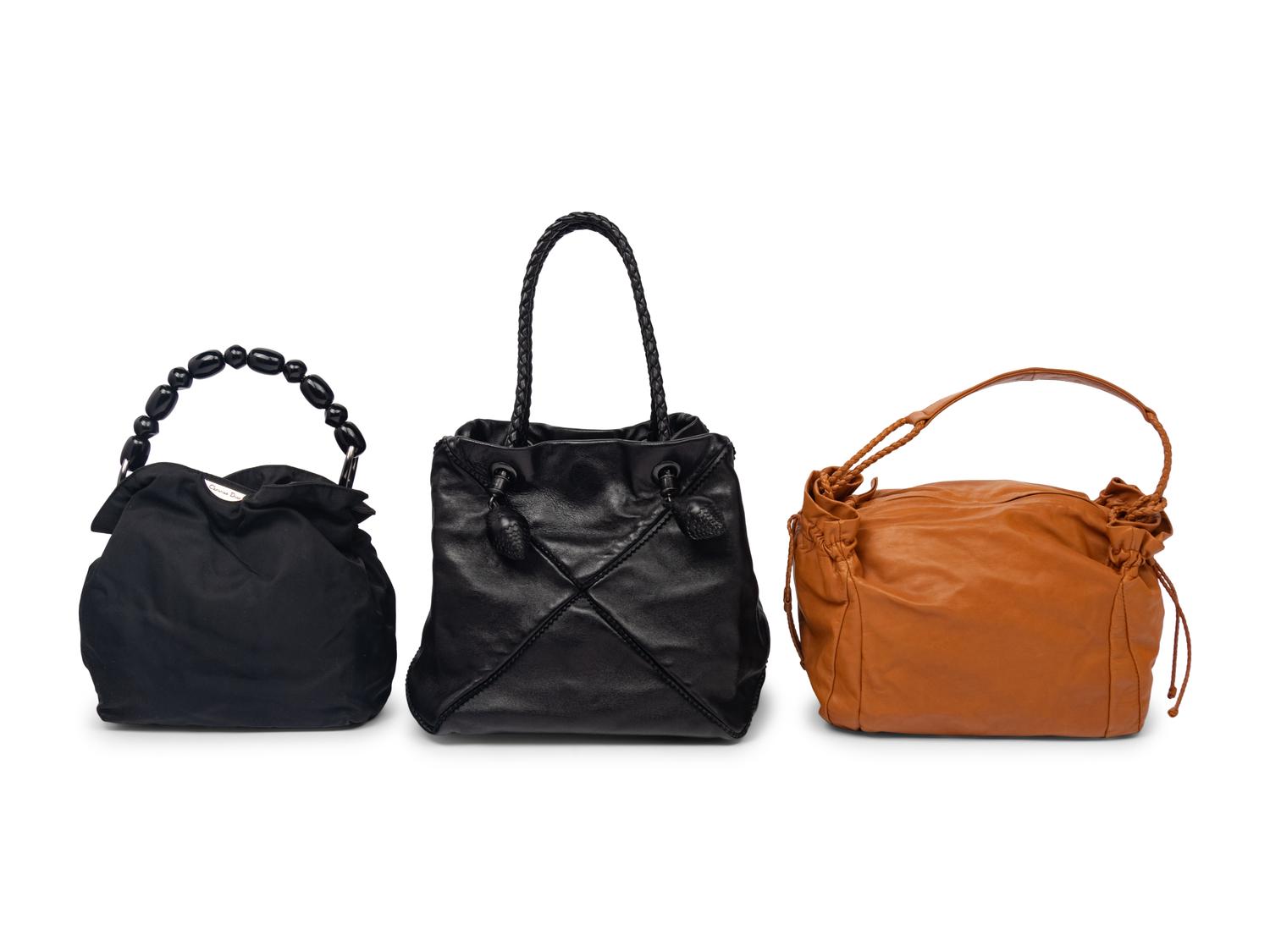 Two Bottega Veneta Bags and One Christian Dior Bag