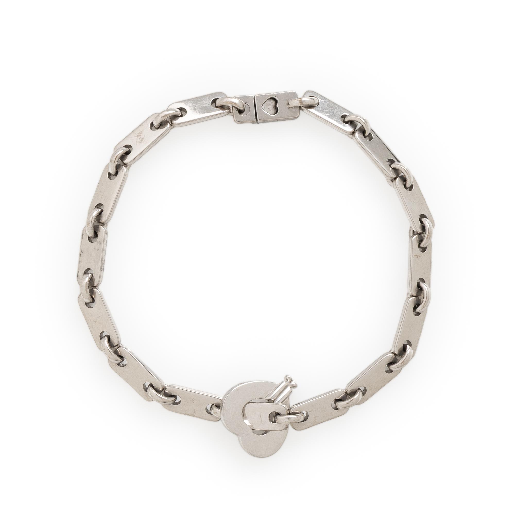 Cartier, White Gold 'Fidelity' Bracelet and Key
