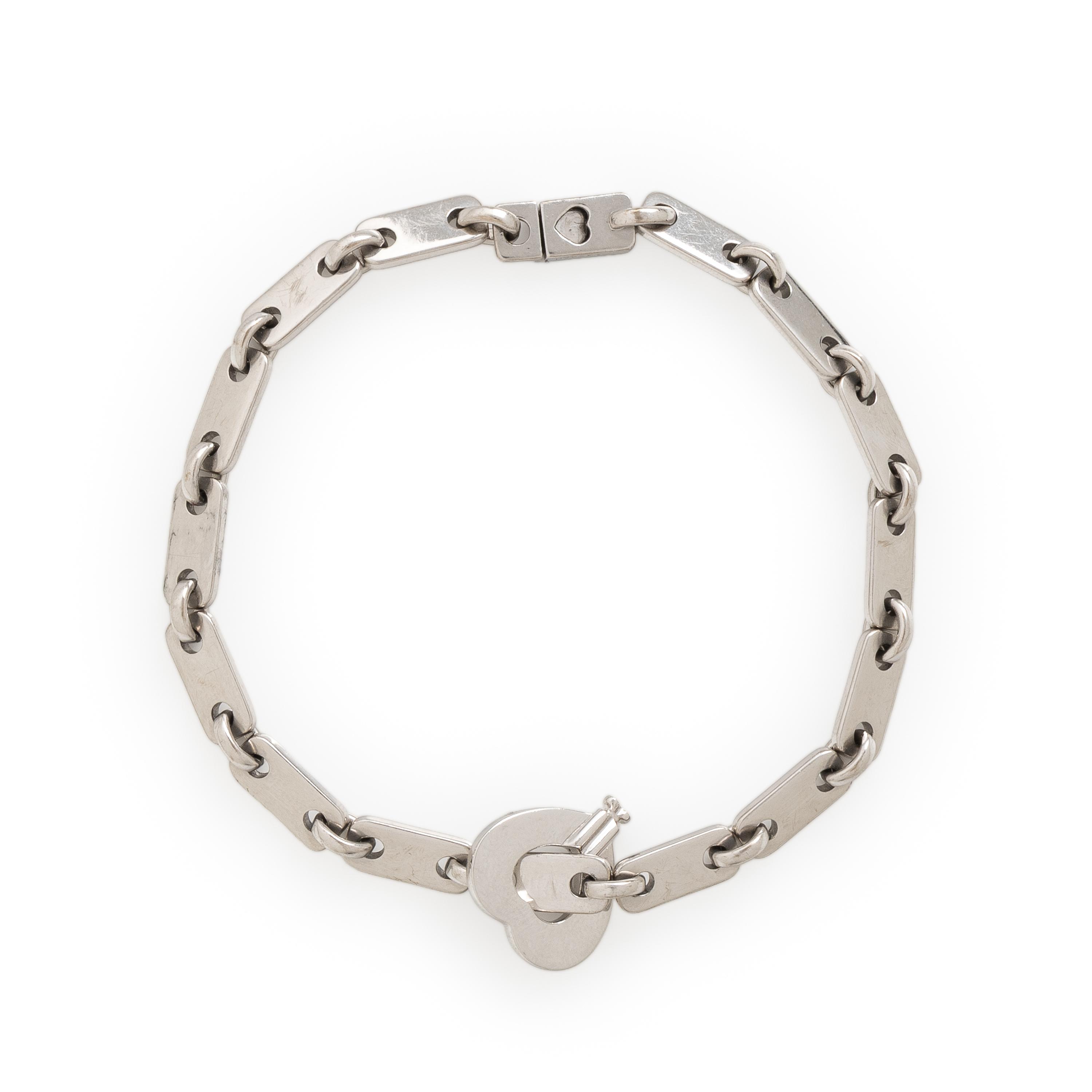 Cartier, White Gold 'Fidelity' Bracelet and Key