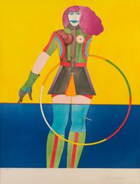 Richard Lindner, (American/German, 1901-1978), Fun City, 1971 (portfolio of fourteen together with original plexiglass portfolio box, j