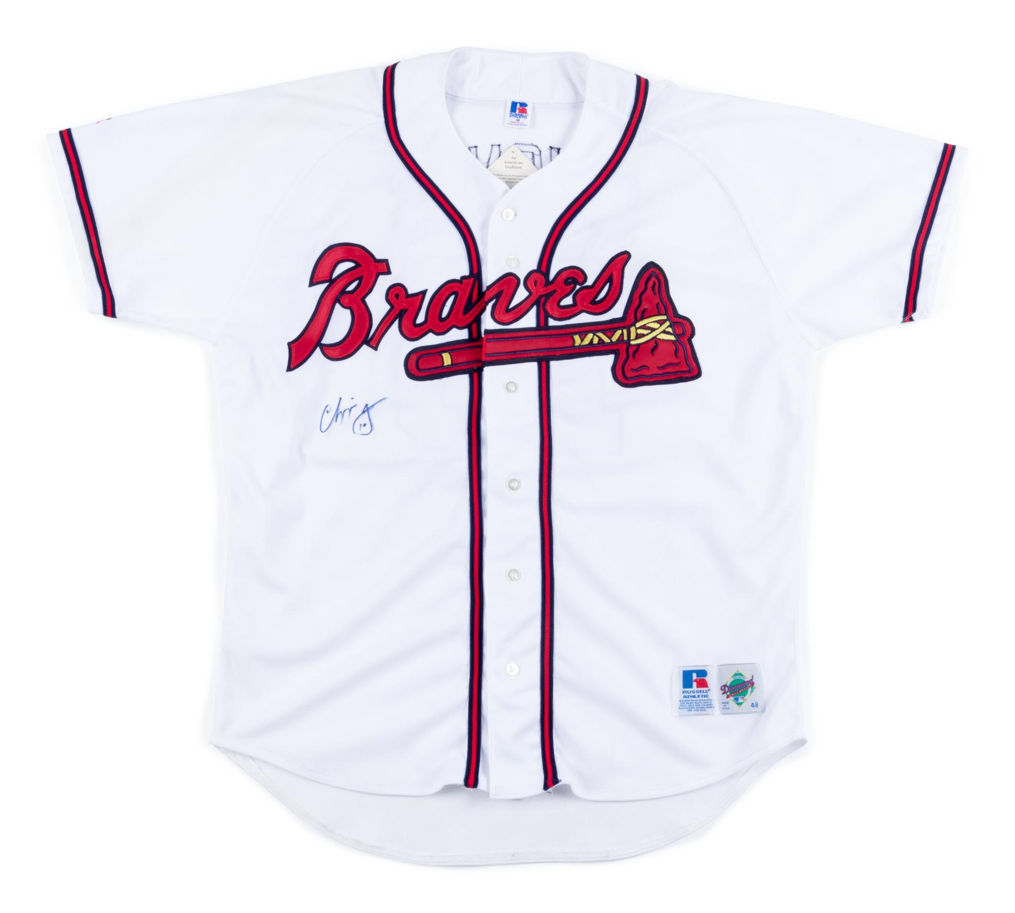 A Chipper Jones Signed Atlanta Braves Jersey,