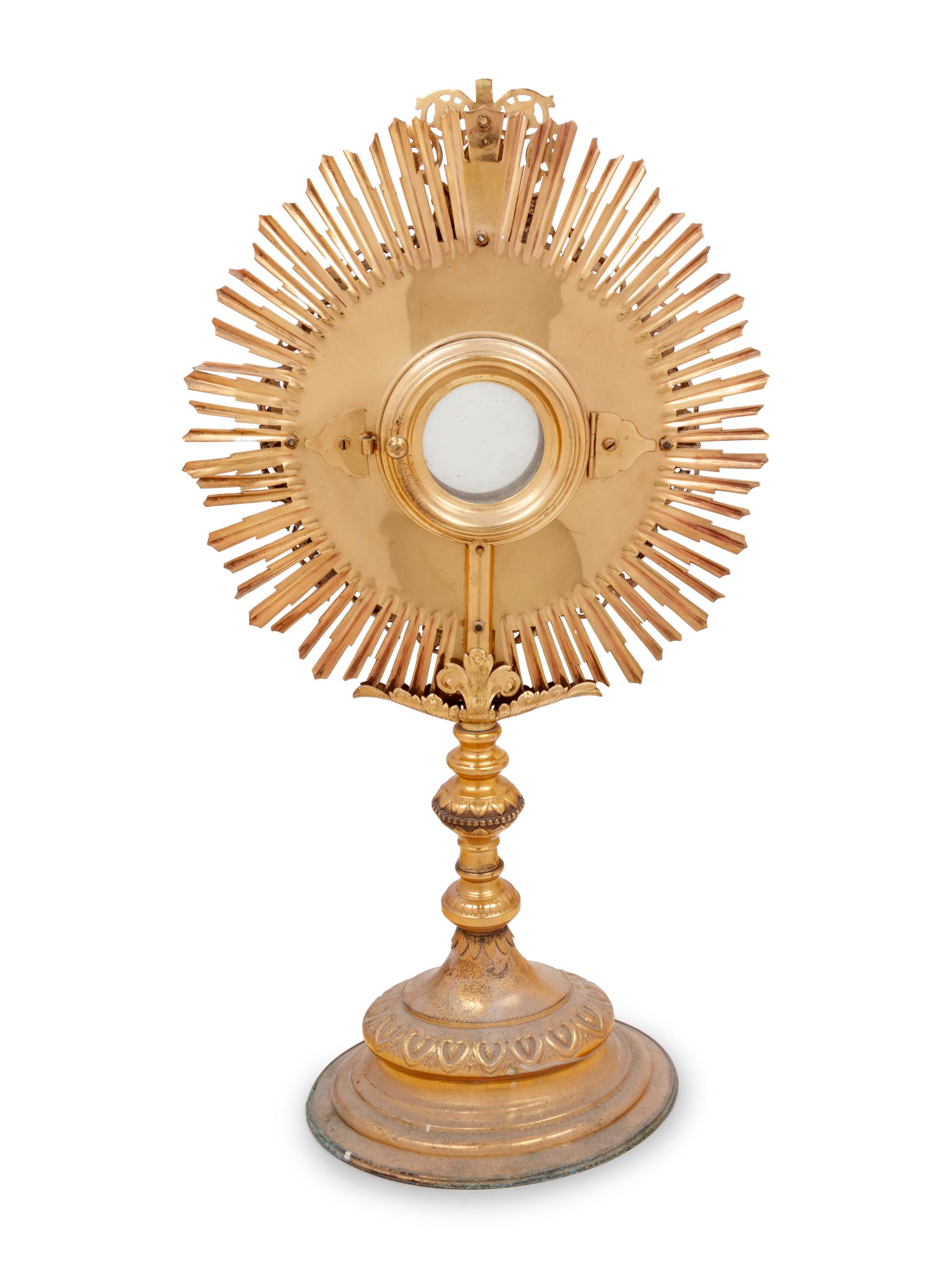 A Continental Gilt Metal Reliquary