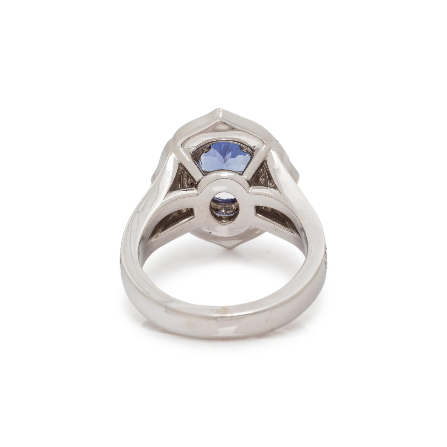 TANZANITE AND DIAMOND RING