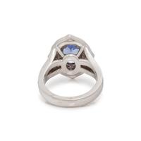 TANZANITE AND DIAMOND RING