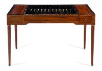 A Louis XVI Style Mahogany Tric-Trac Table Height 28 1/2 x width 45 x depth 22 1/2 inches. — LATE 19TH CENTURY