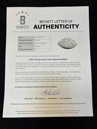 A 2000 Chicago Bears Team Signed Autograph Football - Brian Urlacher Rookie Season (Beckett Authentication Services Letter),