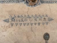 An Early Incised and Cobalt Decorated Stoneware Foot Warmer