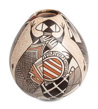 Polychrome Seed Jar, with Mimbres Lizard Design