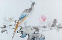 Two Chinese Embroidered Silk Panels