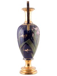 An Art Nouveau Parcel Gilt and Polychrome Decorated Vase