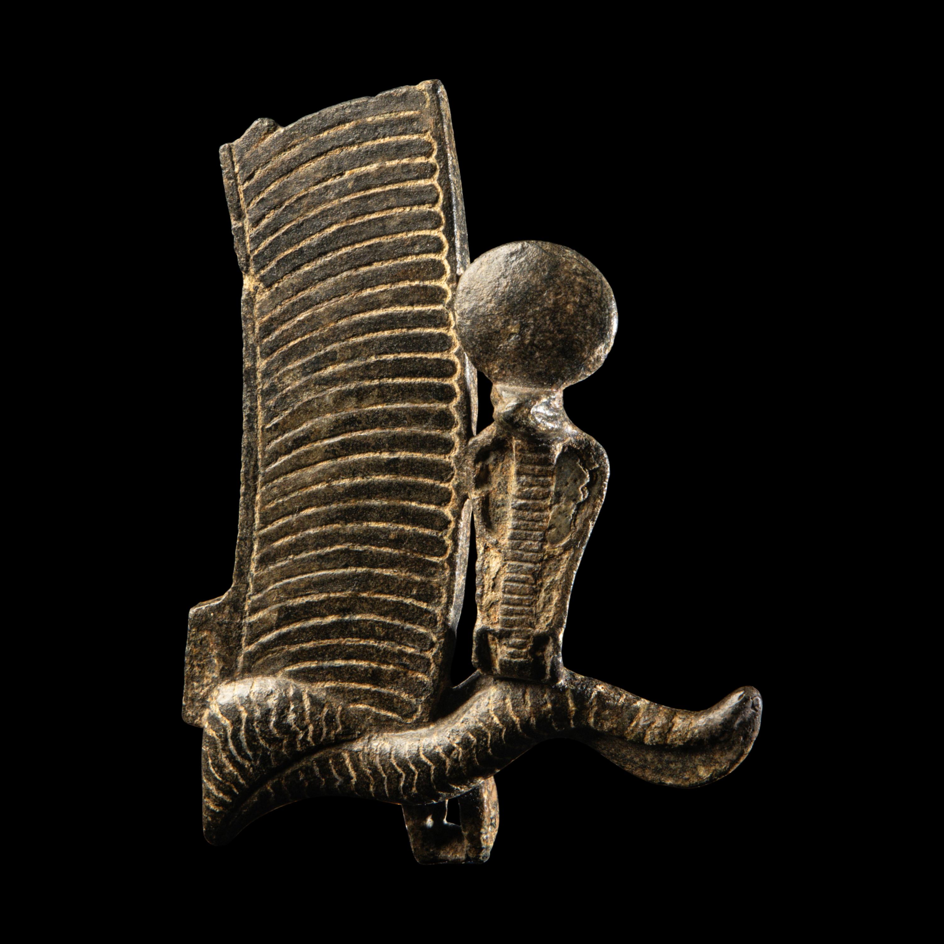 An Egyptian Bronze Osiris Crown Fragment