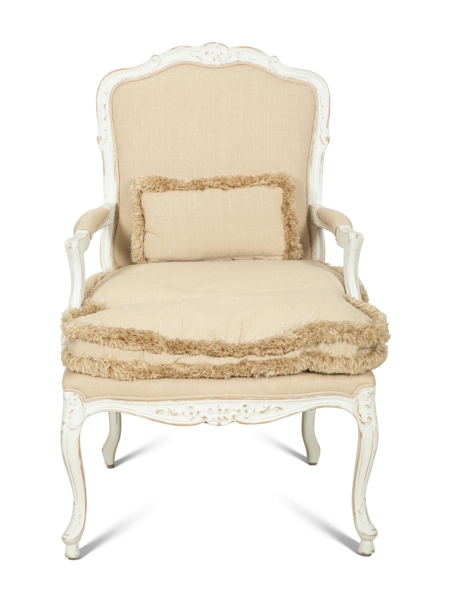 A Louis XV Style Painted Fauteuil