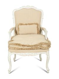 A Louis XV Style Painted Fauteuil