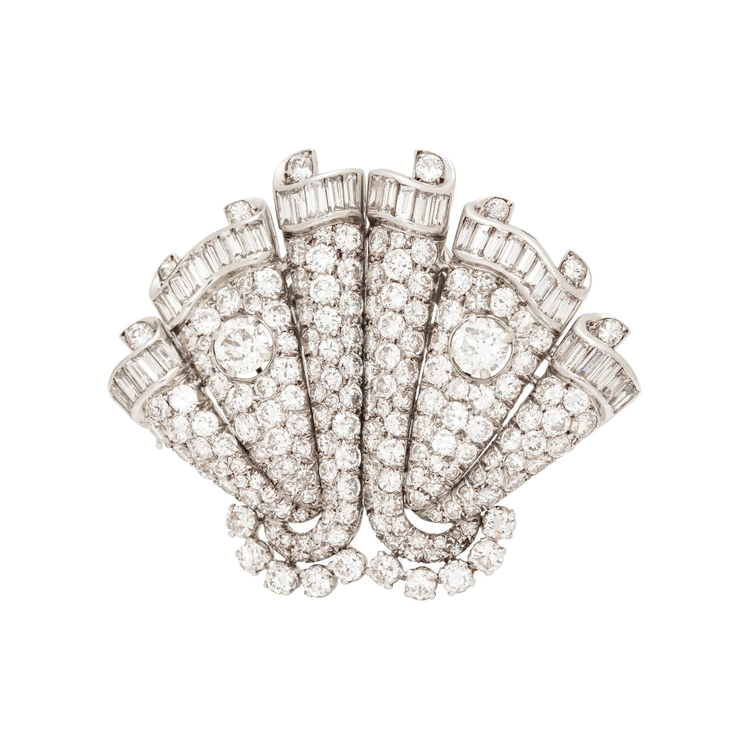 ART MODERNE, DIAMOND CONVERTIBLE DRESS CLIPS