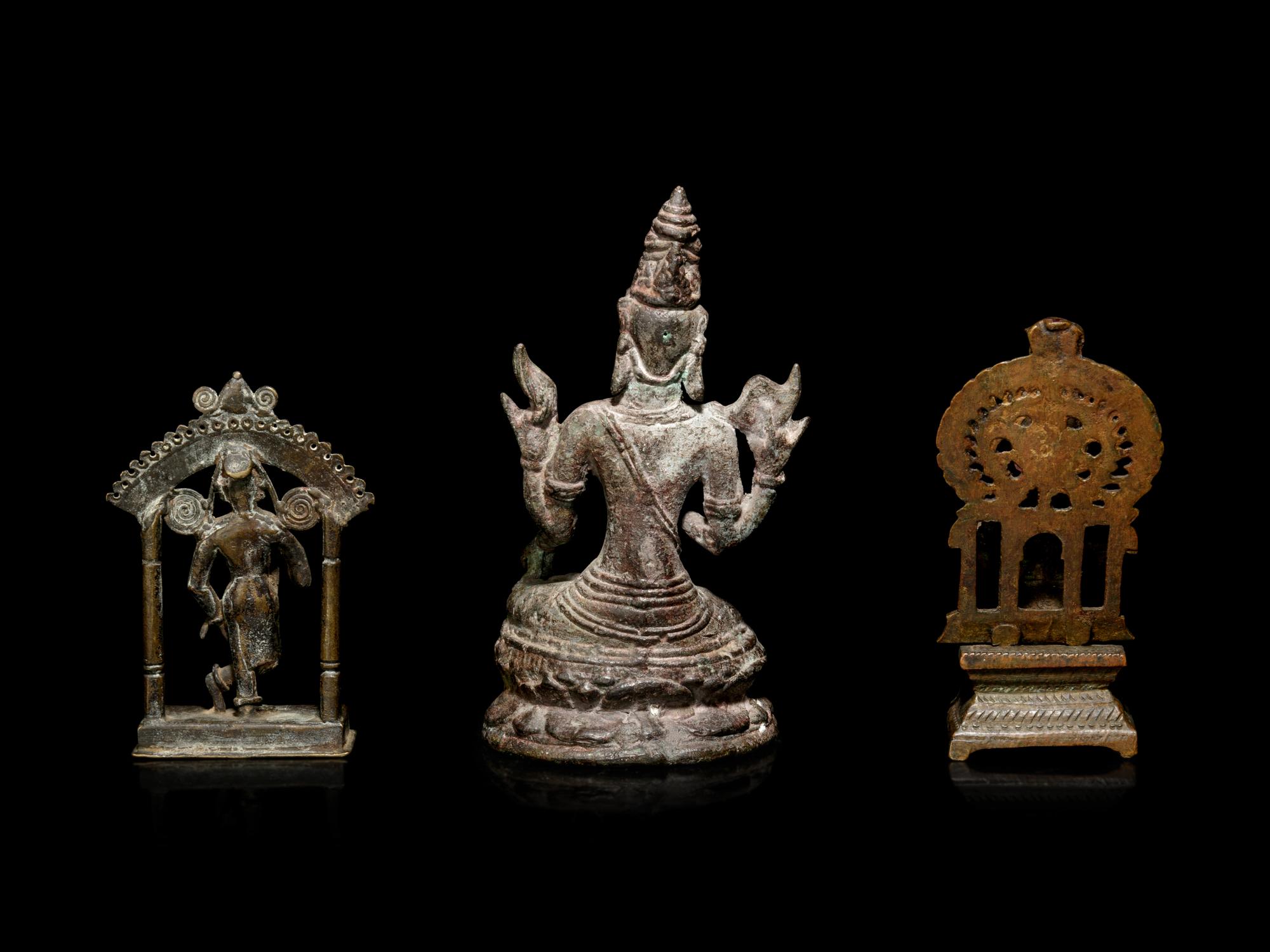 Three Southeast Asian Bronze Figures of Deities
