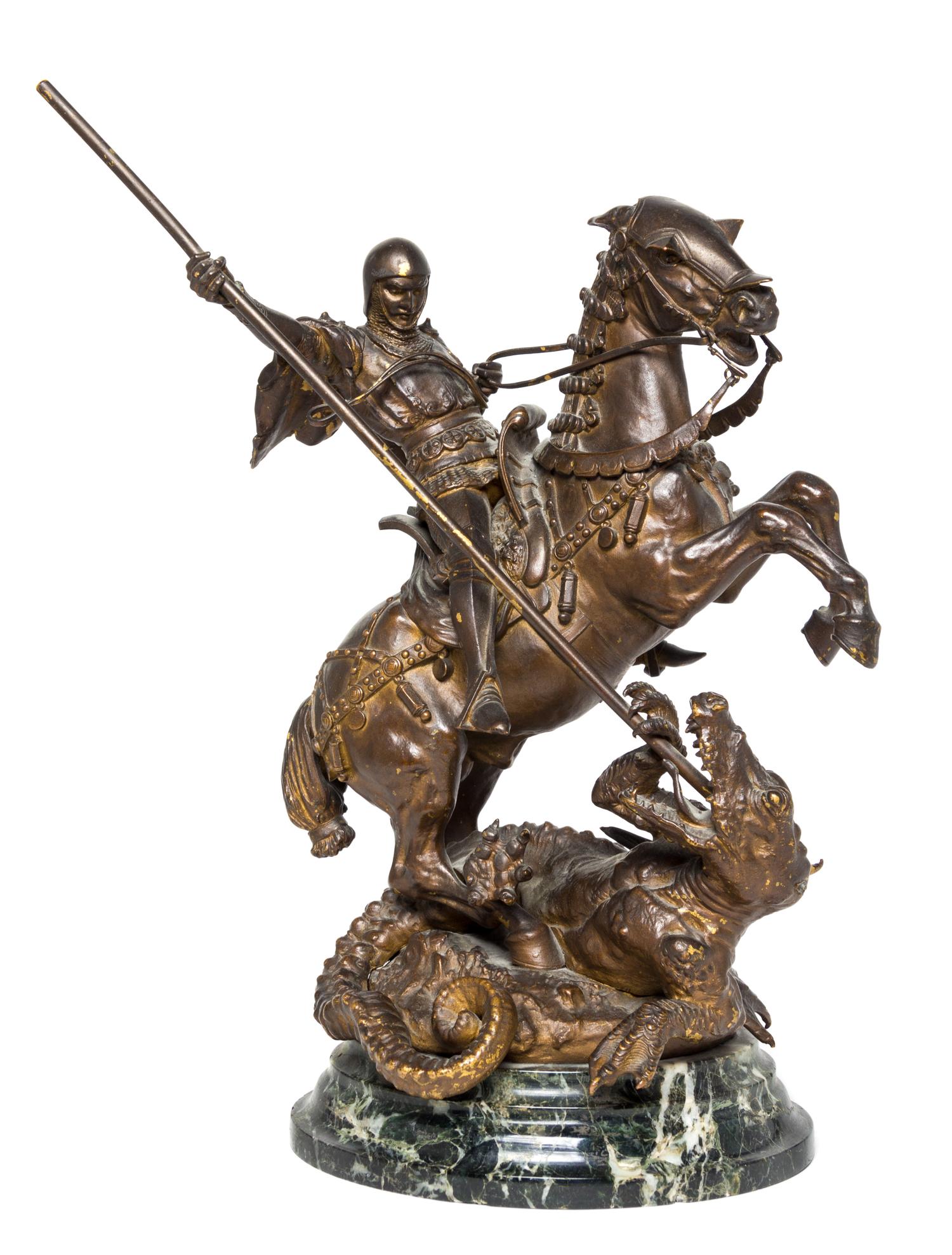 An Austrian Bronze Figural Group Height of bronze 13 1/2 inches. — CARL KAUBA (1865-1922)