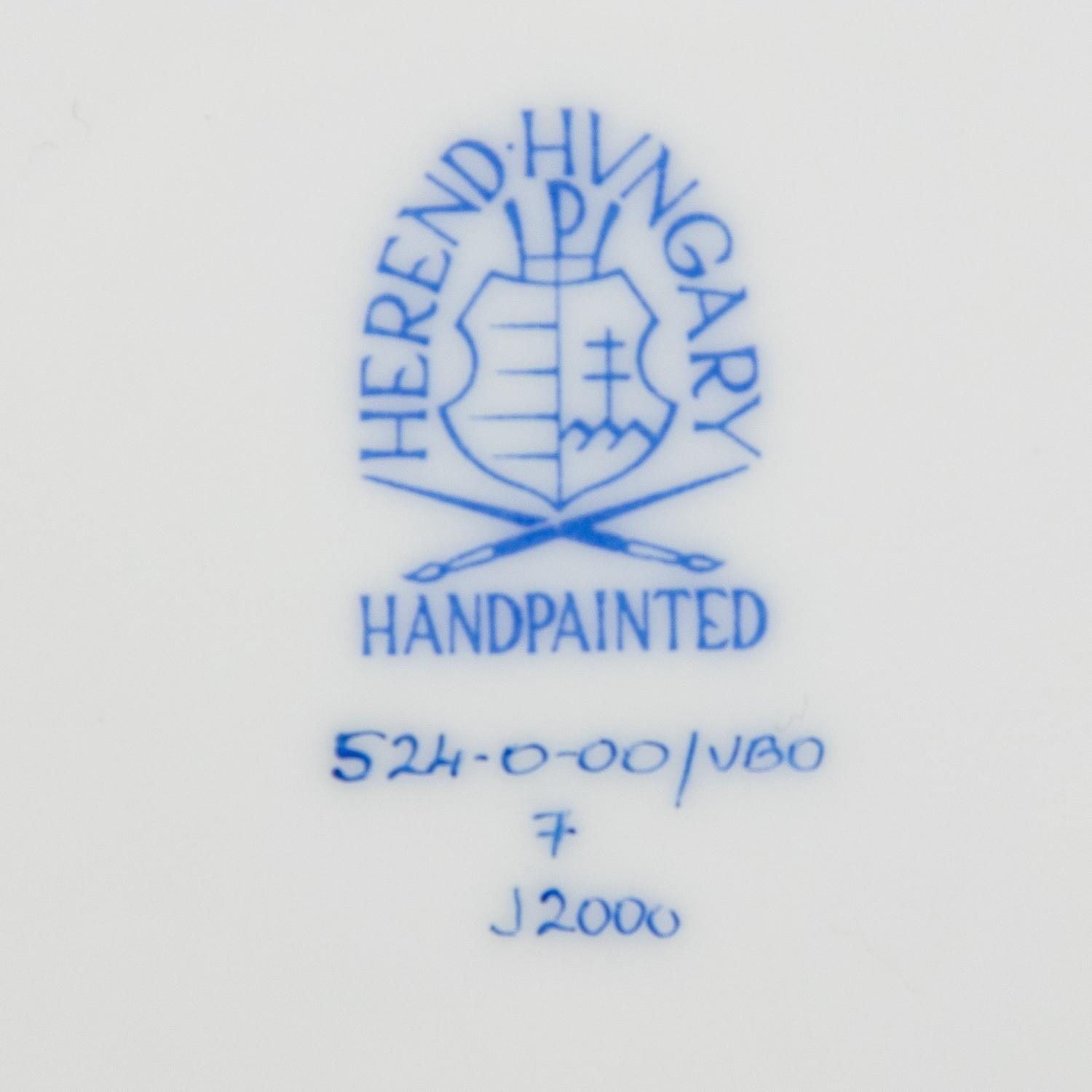 A Herend Queen Victoria Porcelain Dinner Service