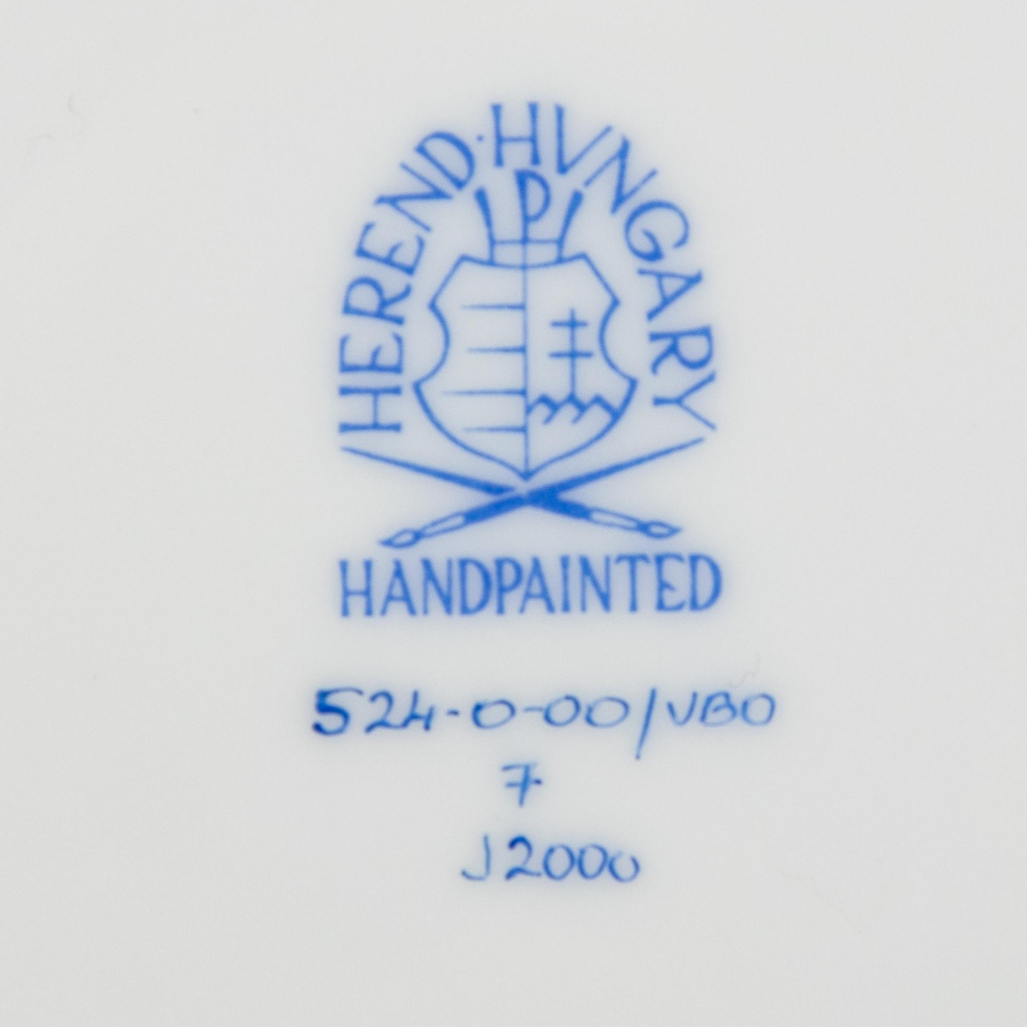 A Herend Queen Victoria Porcelain Dinner Service