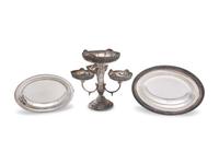 A Silver Repousse Epergne