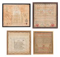Four English Needlepoint Samplers