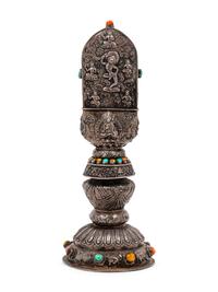 A Sino-Tibetan Silver Alter Piece