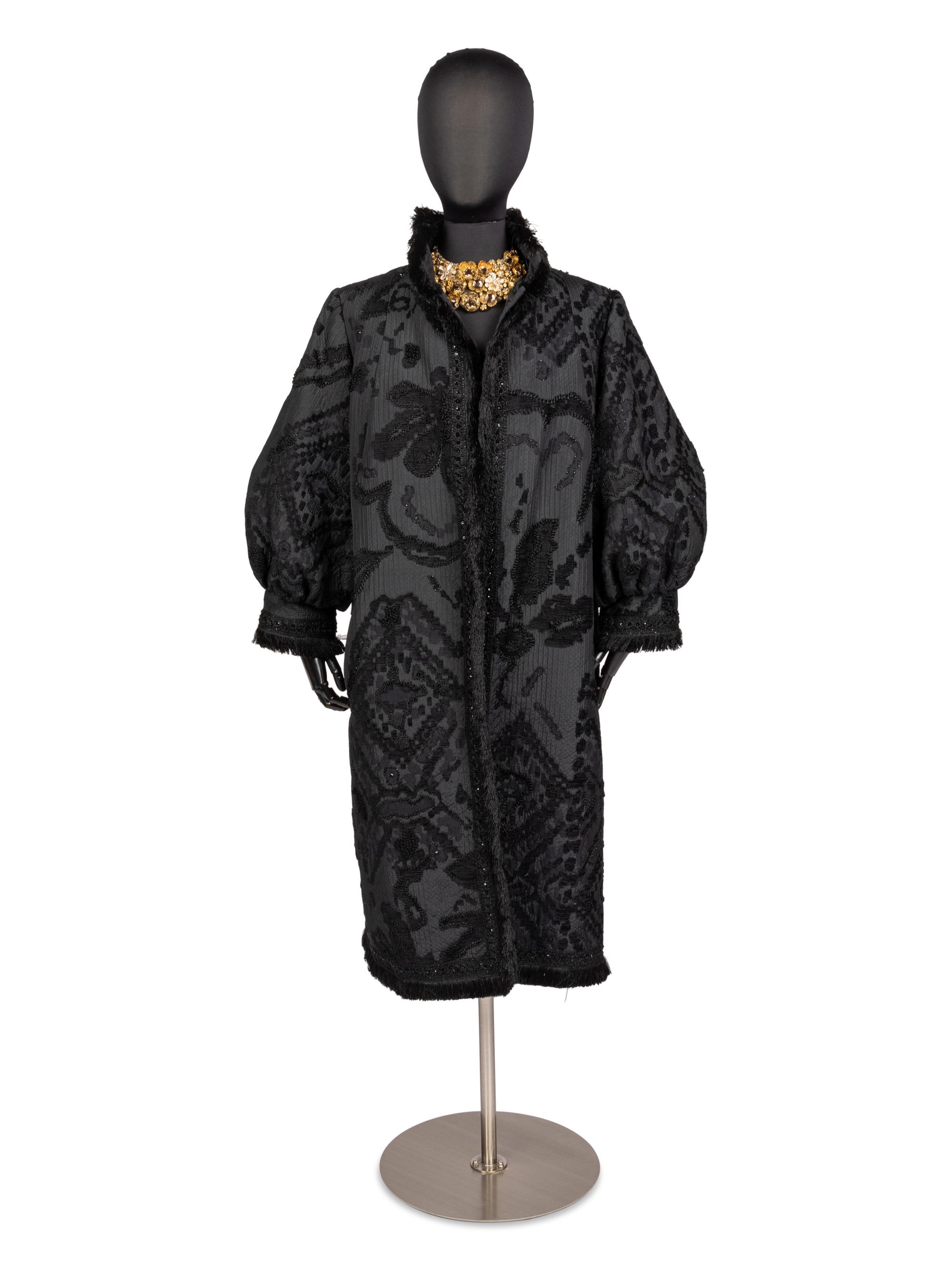 Oscar de la Renta Coat and Necklace, Fall 2006