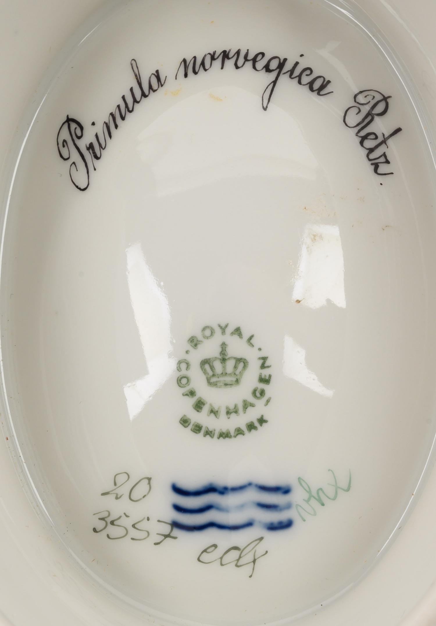 A Pair of Royal Copenhagen Flora Danica Trench Salts