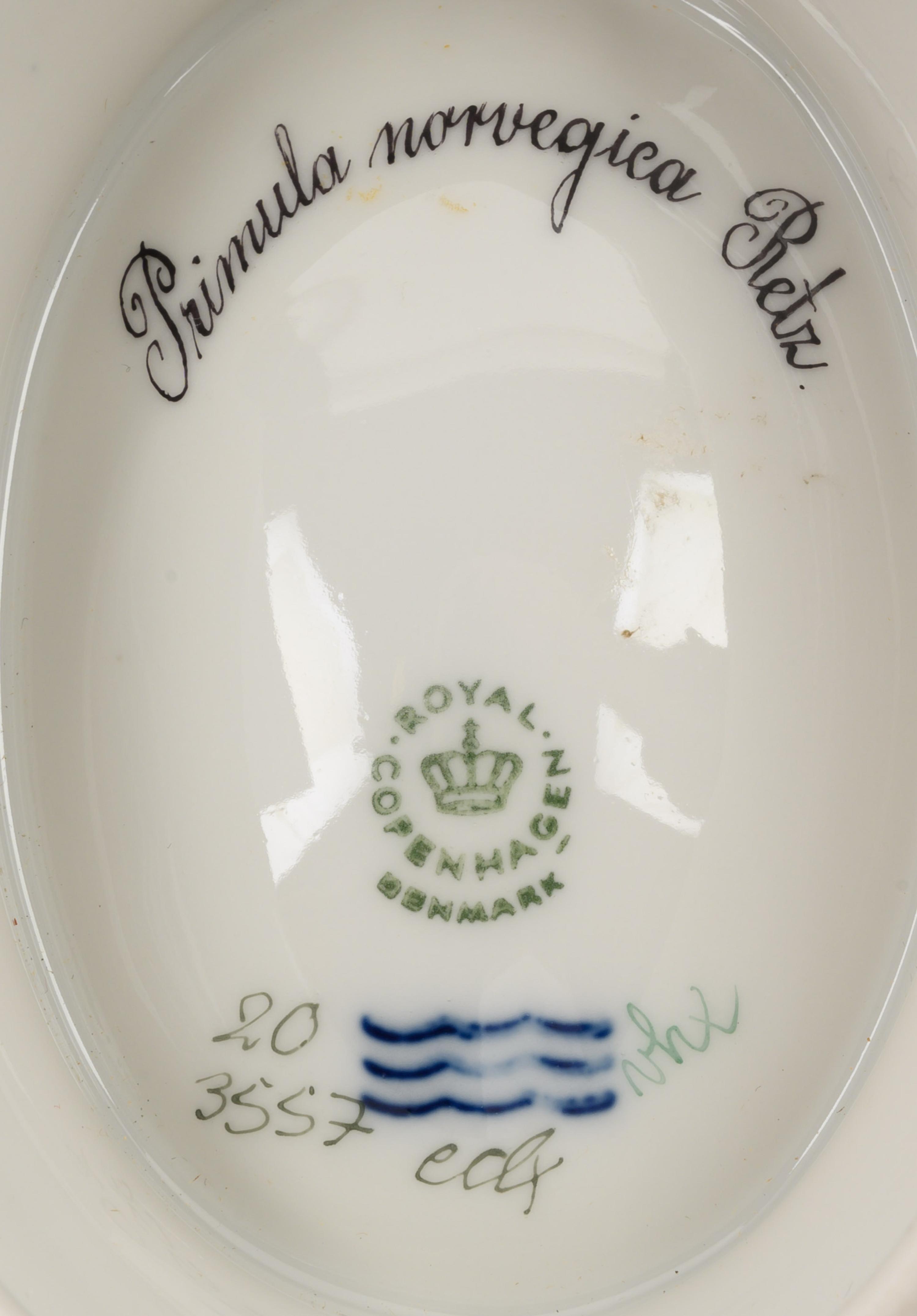 A Pair of Royal Copenhagen Flora Danica Trench Salts