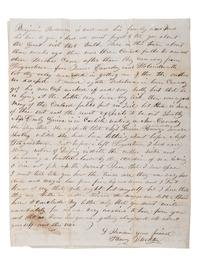 [UNDERGROUND RAILROAD - MCCLINTOCK RIOT]. Detailed ALS from a free Black man to a friend in Mexico.
