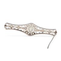 DIAMOND BAR BROOCH