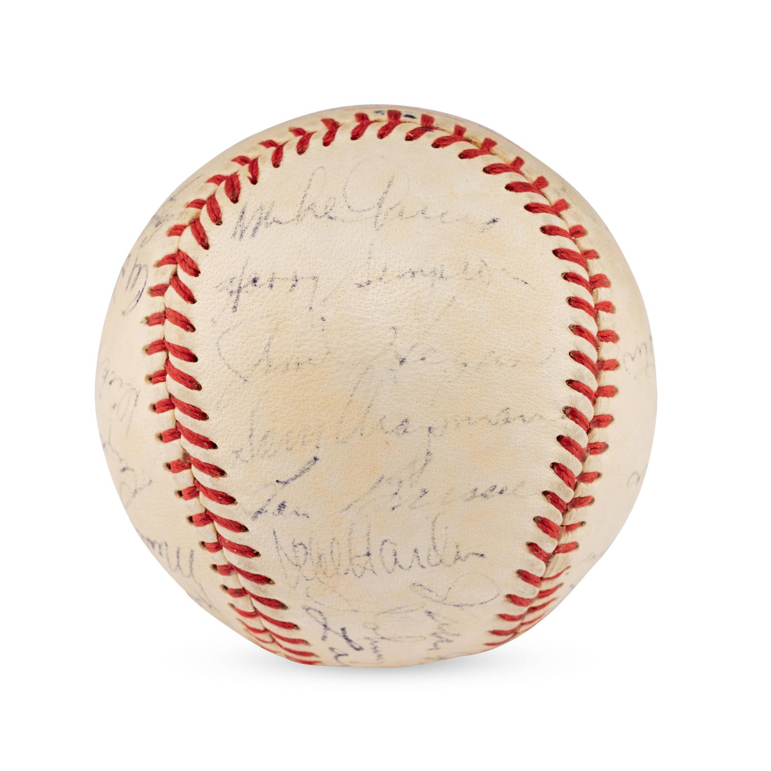 A 1951 Cleveland Indians Team Signed Autograph Baseball