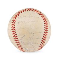 A 1951 Cleveland Indians Team Signed Autograph Baseball