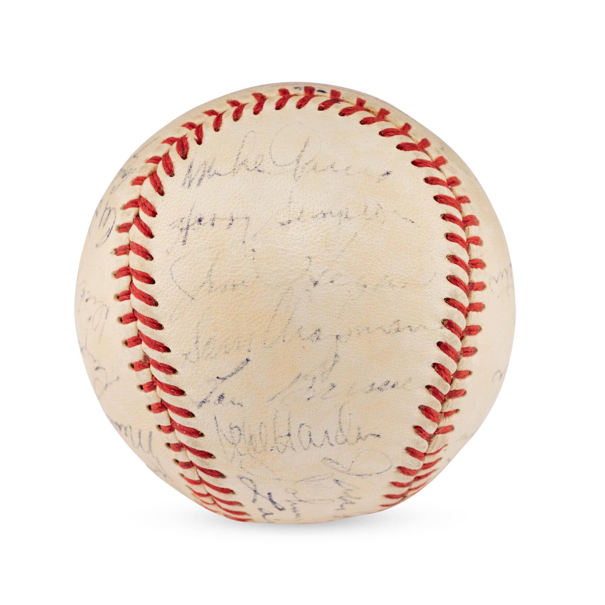 A 1951 Cleveland Indians Team Signed Autograph Baseball