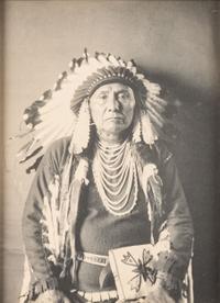 [NATIVE AMERICANS]. A group of 3 photographs of Native American subjects, featuring Nez Perce Chief Joseph.