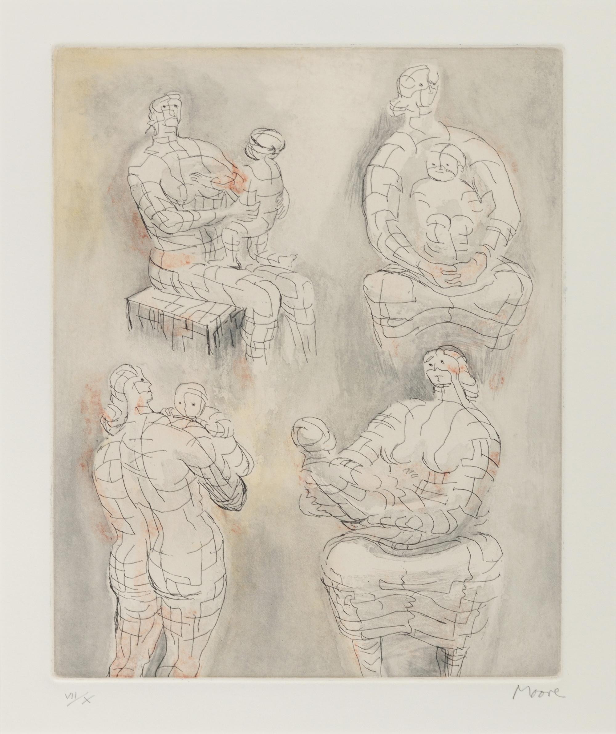 Four Mother and Child Studies