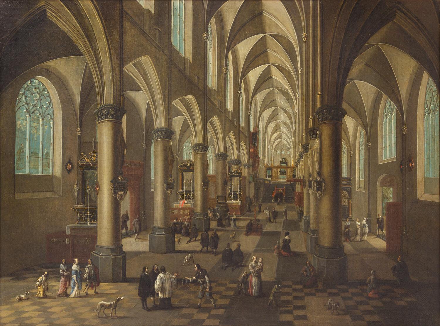 Peeter Neeffs the Younger, (Flemish, 1620–1675), Church of St. Walburga in Antwerp, 1656