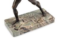 A Grand Tour Bronze Figure on a Marble Base
